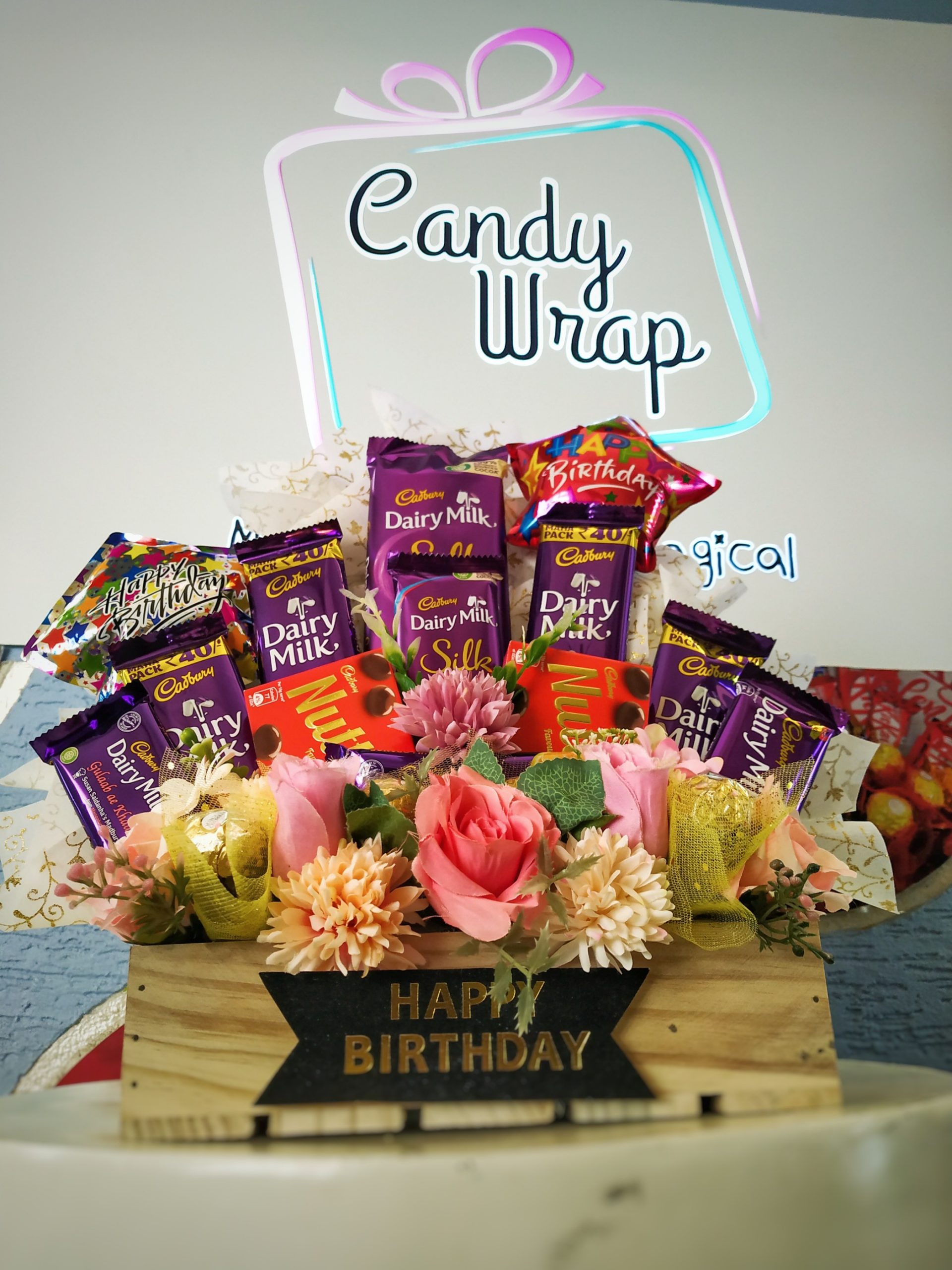 Coklat Bouquet Bajet Murah ❤❤❤ Happy - Choco Wrapper Gift