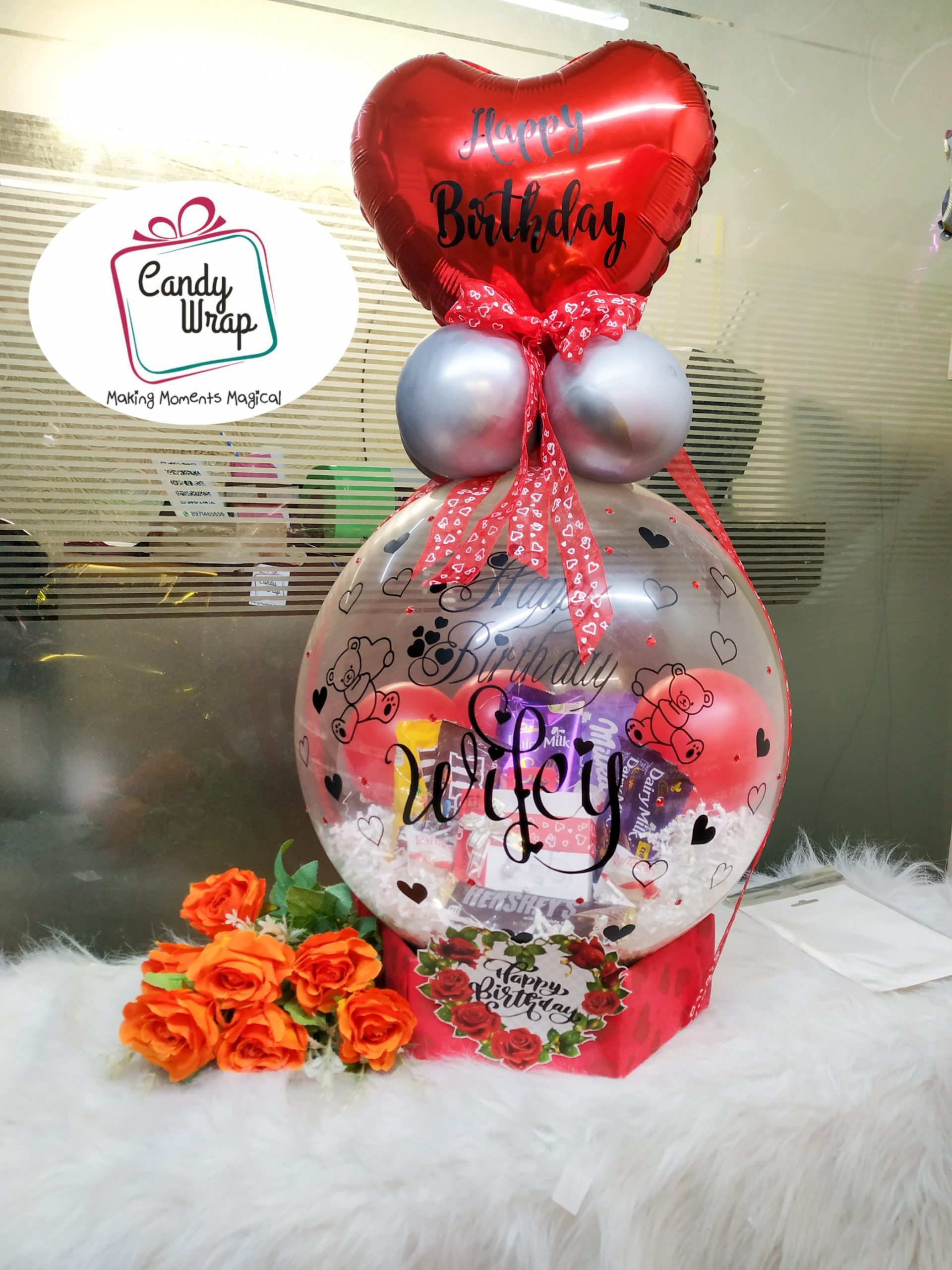 Chocolate bubble balloons Bouquet best Gift for Birthday/Anniversary -  Indiaflorist247